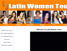 Tablet Screenshot of latinwomentours.com